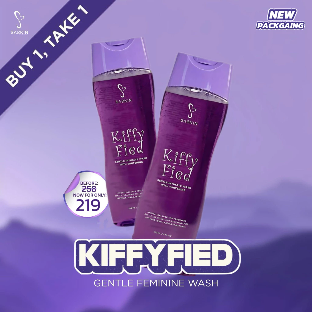 20% OFF [NEW PACKAGING] BUY1 TAKE1 SASKIN Kiffy Fied Feminine Wash Gentle With Whitening 150ml LEGIT SELLER