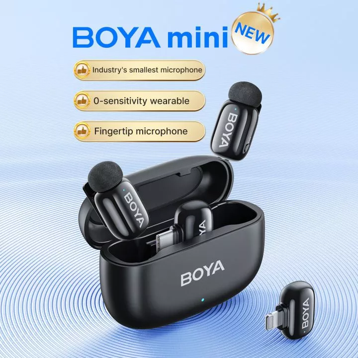 55% OFF BOYA mini Wireless Lavalier Microphone for iPhone/Android/PC AI Voice Changer for Video Recording