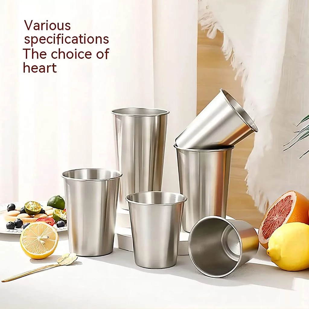 45% OFF 1Pcs stainless steel cup bar water cup portable camping cup shatterproof metal water cup