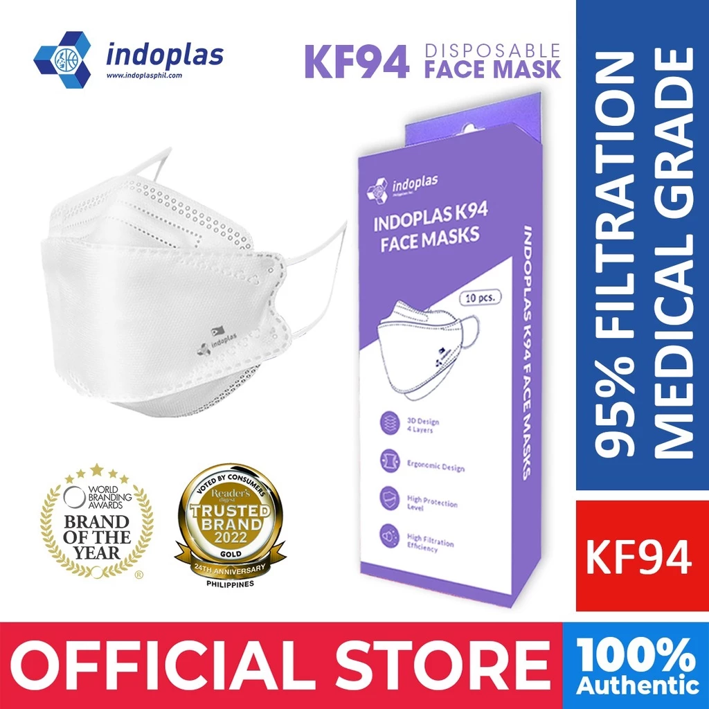 74% OFF Indoplas KF94 Disposable Face Mask FDA Registered - 1 Box (10 pcs)