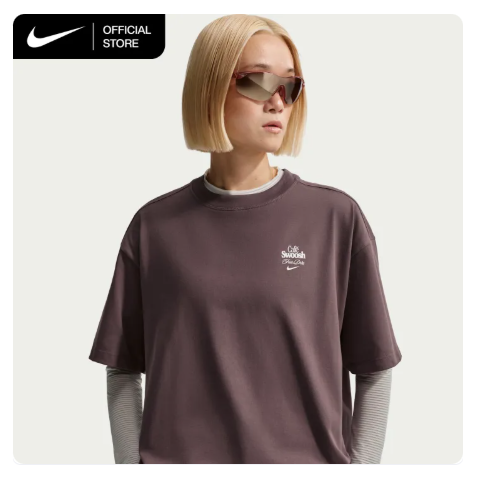 26% OFF Nike Women's Sportswear Oversized Short-Sleeve T-Shirt - Tattoo [IQ1092-502]