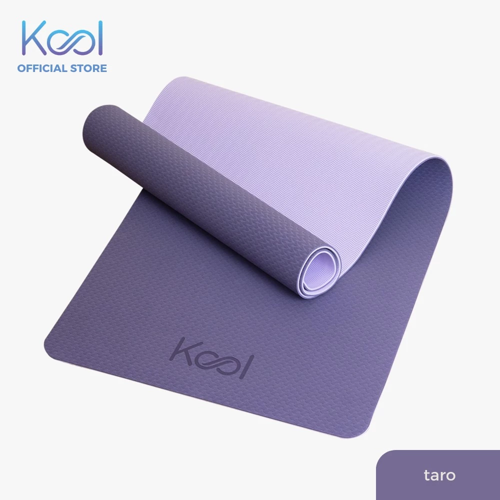 37% OFF Kool Non-Slip TPE Mat For Floor Workout - Exercise/Fitness/Yoga/Pilates - Taro Purple - 6mm