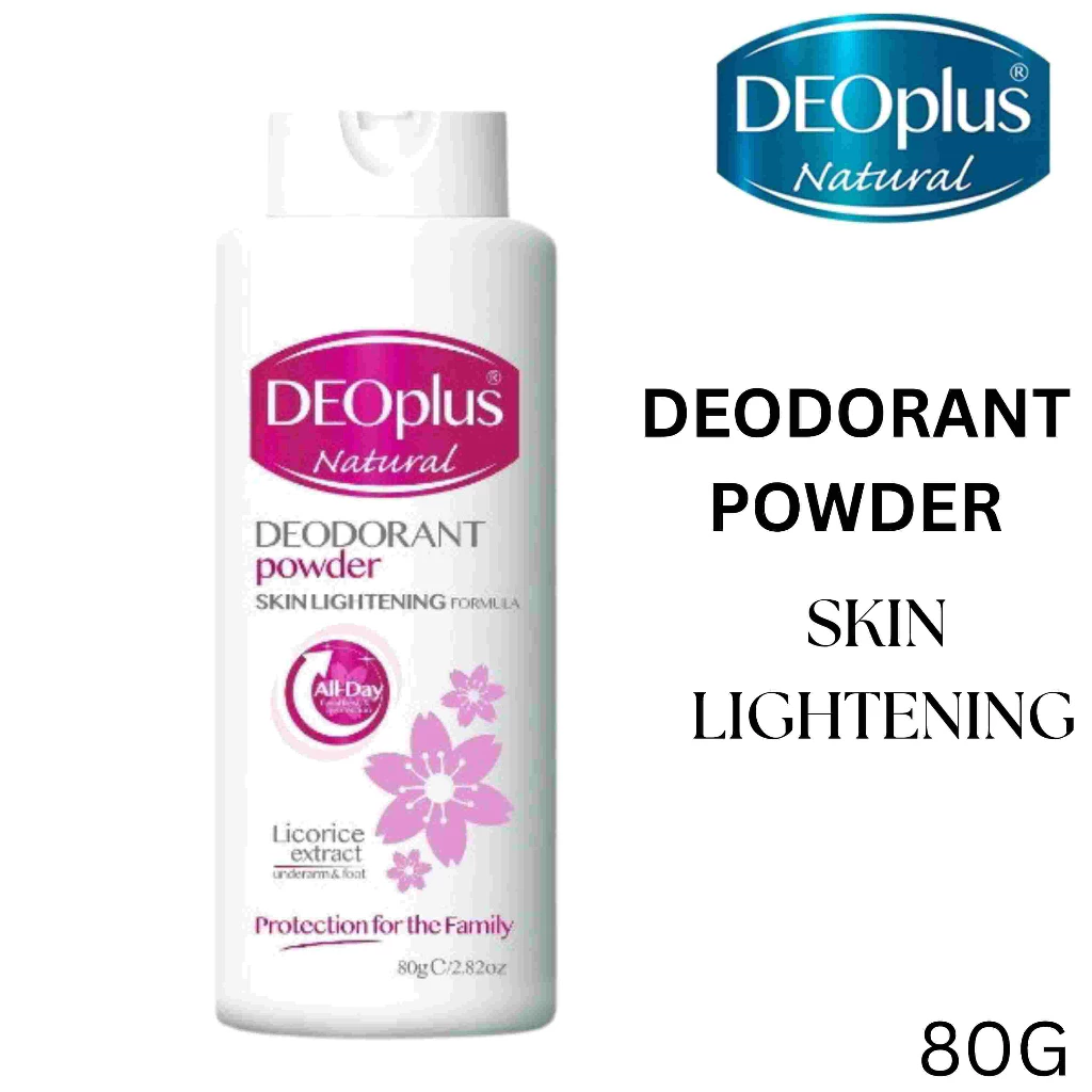 25% OFF DEOPLUS NATURAL UNDERARM & FOOT DEODORANT POWDER W/ LICORICE EXTRACT, TAWAS POWDER 80G/50G