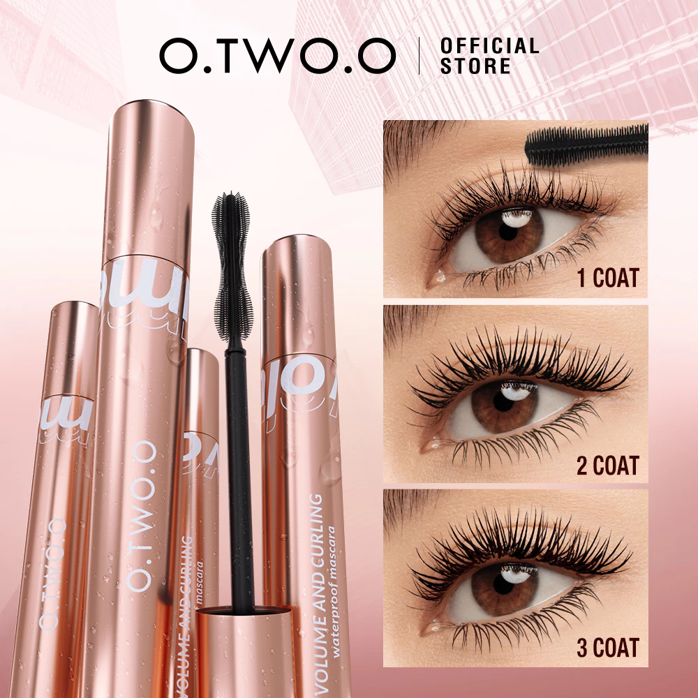 56% OFF O.TWO.O Mascara Waterproof Long Lasting 36H Volume Curling Smudge-proof Easy to Wear Eye Makeup