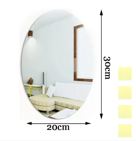 49% OFF HD Oval Round Square Acrylic Wall Mirror / 3D Self-adhesive Wall Stickers / Bathroom Mirrors
