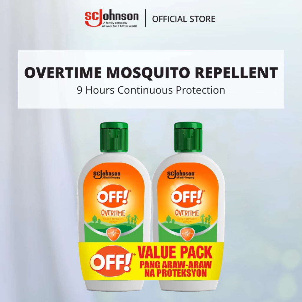 19% OFF Mosquito Repellent Lotion - Overtime Twin Pack (100ml x 2)
