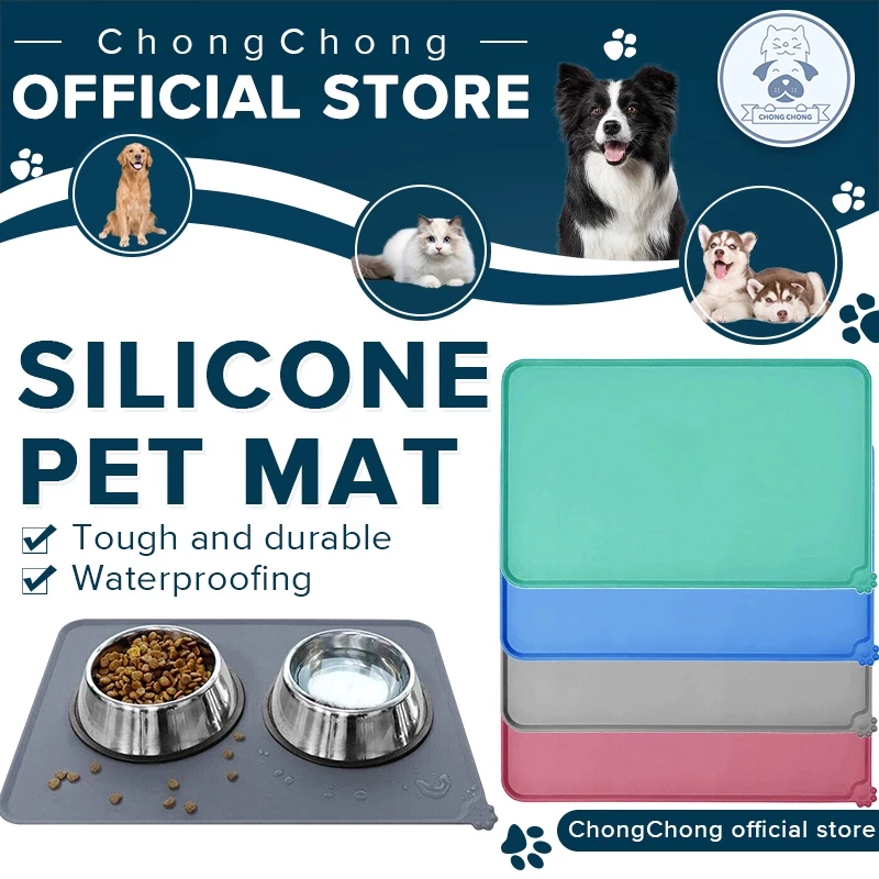 60% OFF Pet Waterproof Mat Dog Cat Bowl Mat Silicone Non-slip Sleeping Dog Eating Bowl Mats