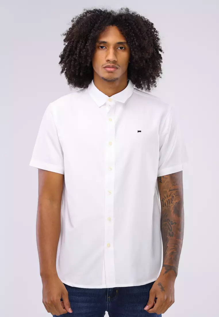 46% OFF Woven Polo Short Sleeve