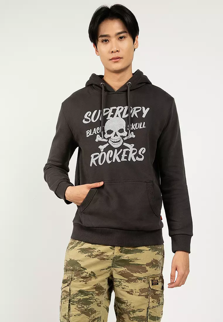 53% OFF Superdry Black Skull Hoodie