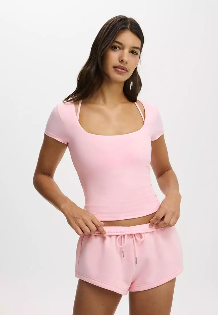 70% OFF Ultra Soft Square Neck Fitted T-Shirt