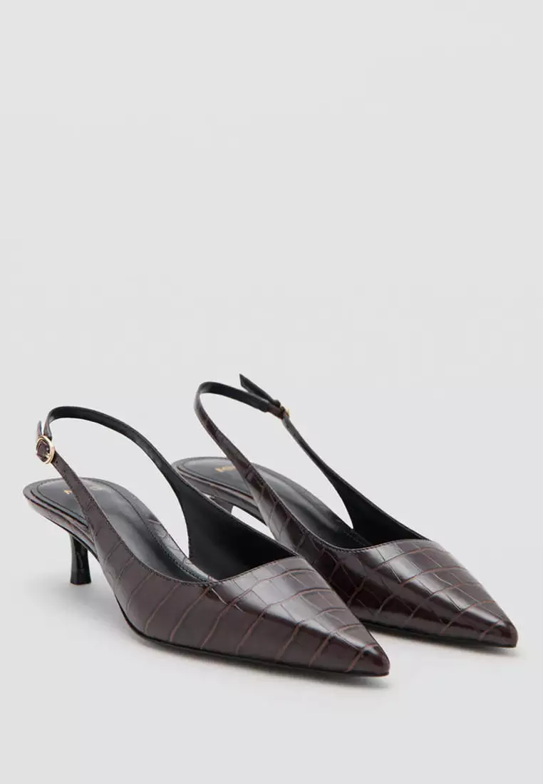 20% OFF Mango Croc-Effect Heels