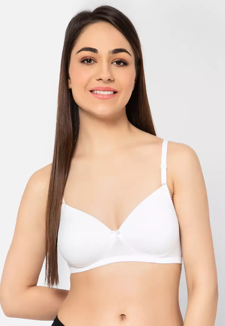 80% OFF Clovia Padded Non-Wired Full Cup Multiway T-shirt Bra in White