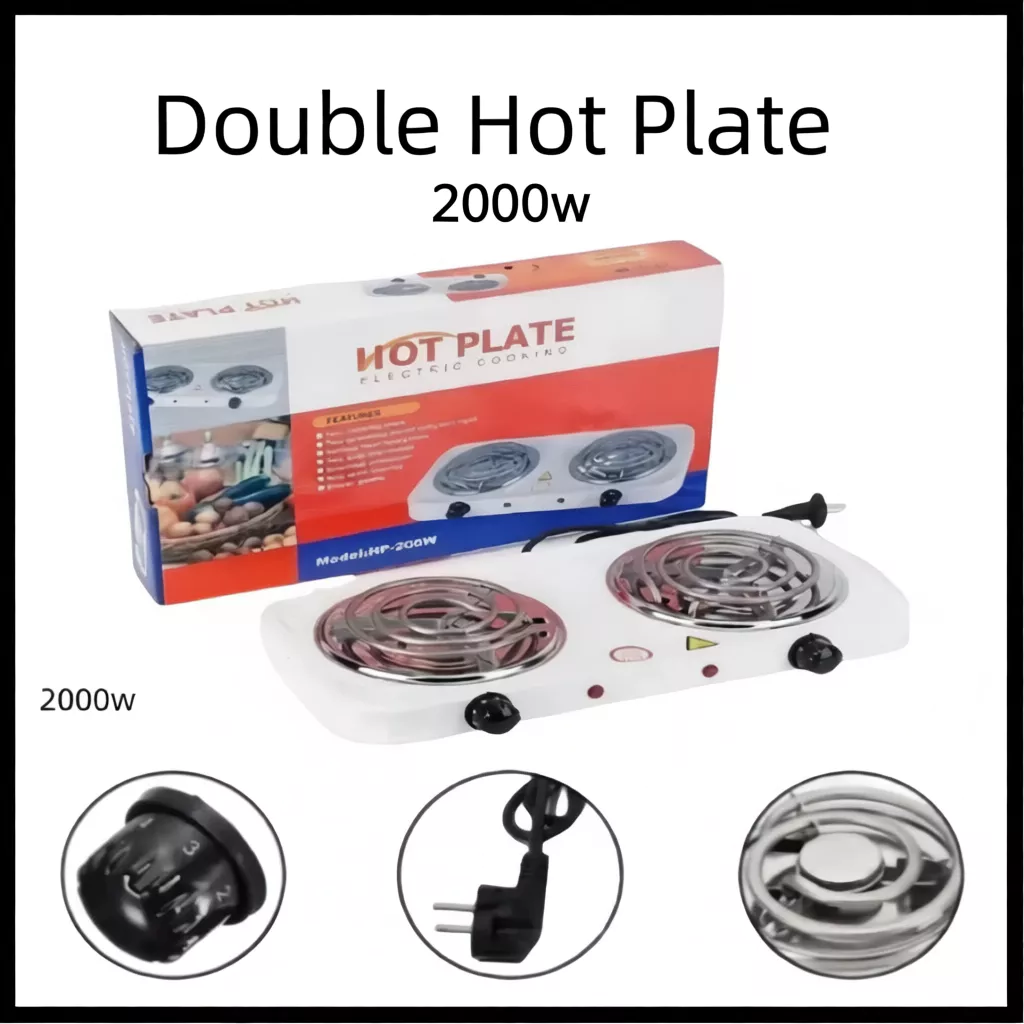 38% OFF Portable Electric Stove Double Burner 2000W Kitchen Hot plates Cooking Appliances