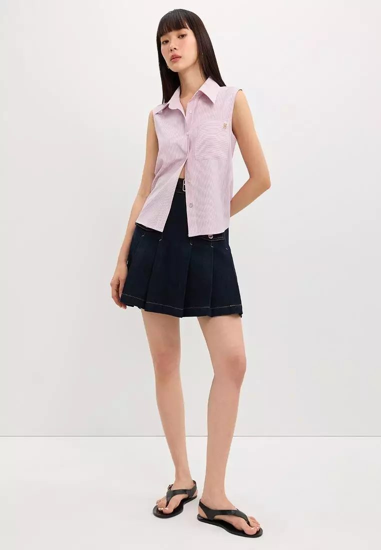 42% OFF Pomelo Sleeveless Striped Shirt