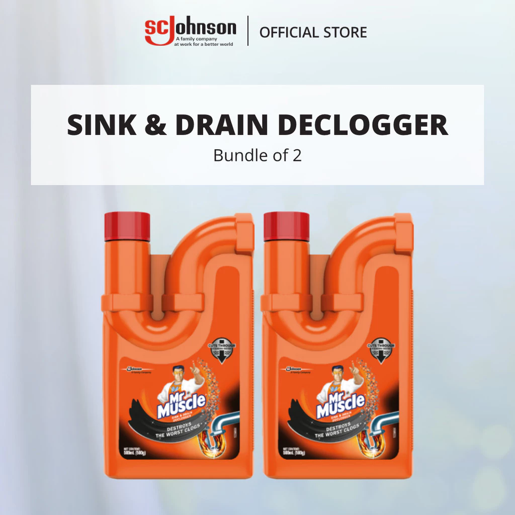 10% OFF Mr. Muscle Sink & Drain Declogger Twin (500ml x 2)