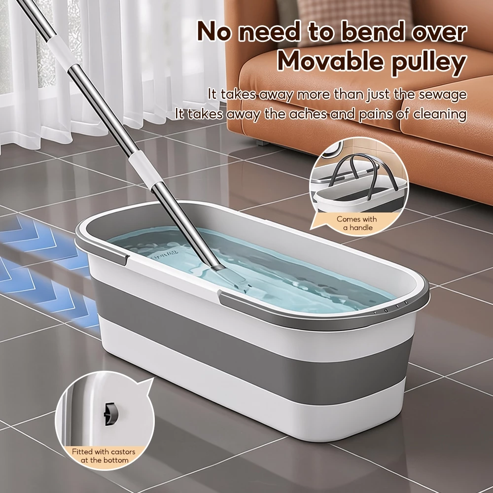 48% OFF JoybosCollapsible Foldable Mop Bucket Large Capacity Rectangular Cleaning Tub With Double Handle Multi-purpose Wash Basin Space Saving