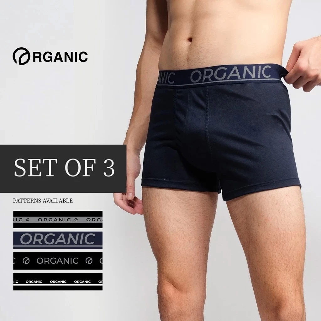 59% OFF Organic Classic Boxer Brief Set of 3 Random Color Underwear Set boxer short for men Vol 2