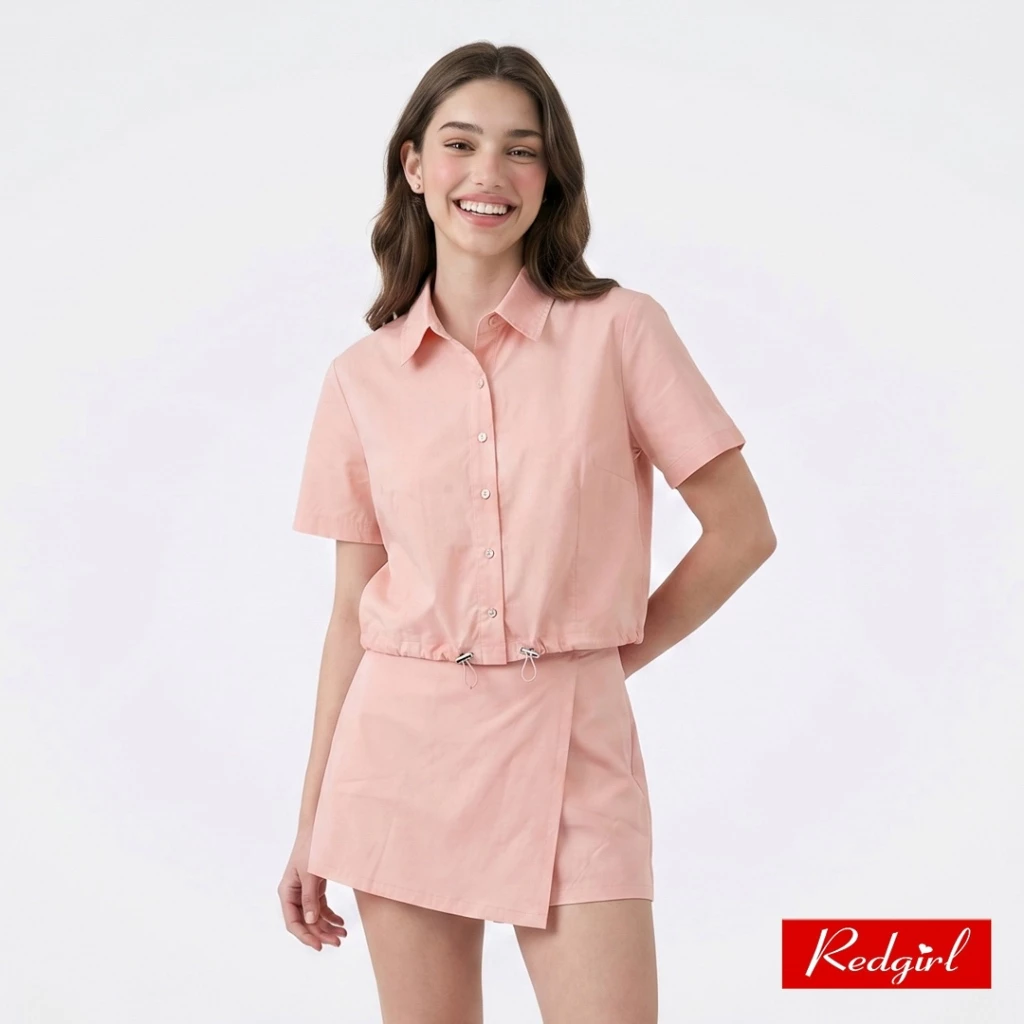 38% OFF Redgirl Woven Poplin Short Sleeves Blouse/Skort Terno RLT24-0053 [Terno for woman]