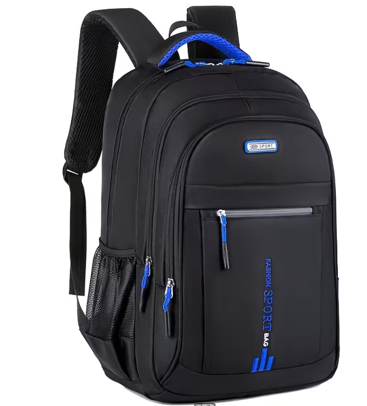 58% OFF Large Capacity Travel Backpack for Men - Durable Nylon, Adjustable Straps, Multi-Compartment Business and School Bag, Black, Backpack for Travel