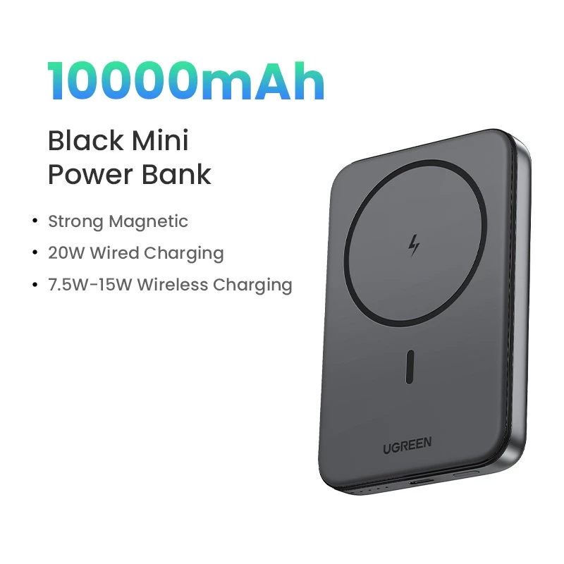 50% OFF UGREEN 10000mAh/5000mAh Power Bank Magnetic Portable PD 20W Wireless Fast Charging PowerBank for iPhone 18 Pro Max 17 16