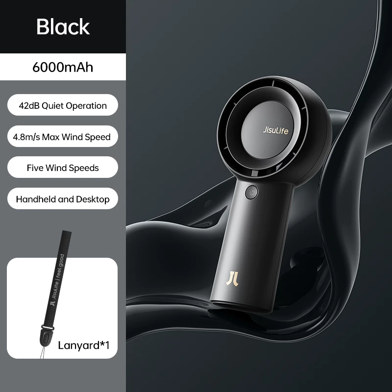 34% OFF JISULIFE Handheld Fan Life5 Plus Mini Portable Hand Fan 16H USB Rechargeable Personal Battery Operated 5-Speed Small Pocket Fan