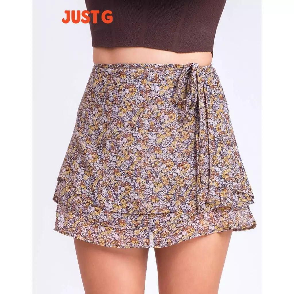 70% OFF Just G Floral Layered Ballet Skirt