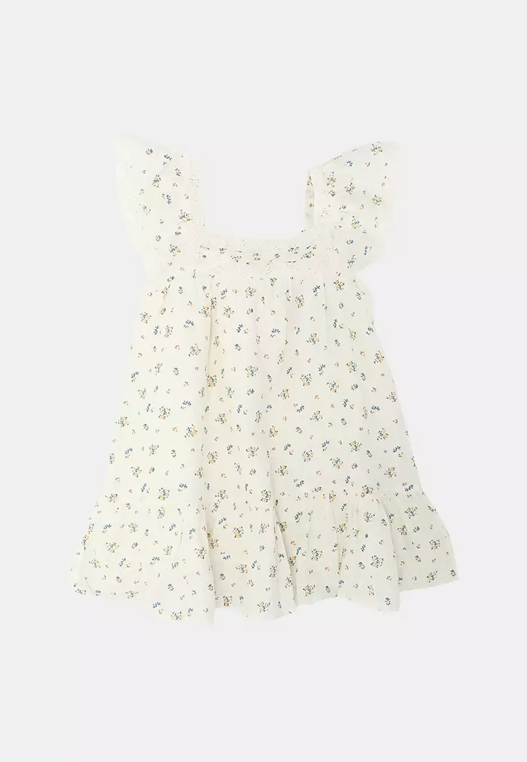 69% OFF Billie Flutter Sleeves Dress