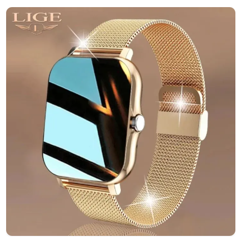 78% OFF LIGE New Smart Watch Women 1.69 inch Color Screen Full touch Fitness Tracker Bluetooth Call Smart Watch For Men For Android IOS+ Box