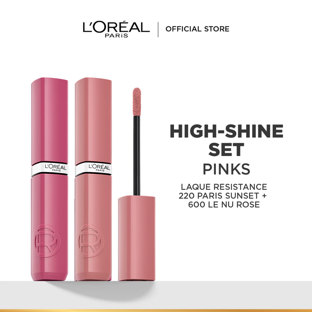 19% OFF NEW L'Oréal Paris High-Shine Set (Pinks): Infallible Laque Resistance 600 + 220