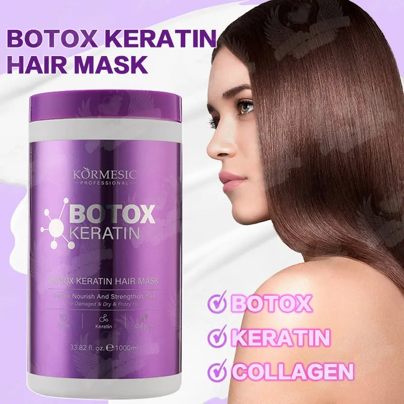 52% OFF 1000ML Botox Keratin Hair Treatment Mask Collagen Hair Straightening Organic Repair Conditioner FDA Approved