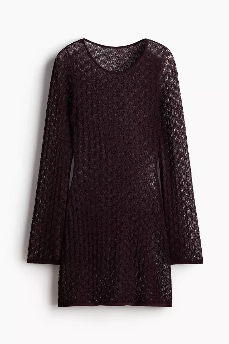 72% OFF Shimmering pointelle-knit top