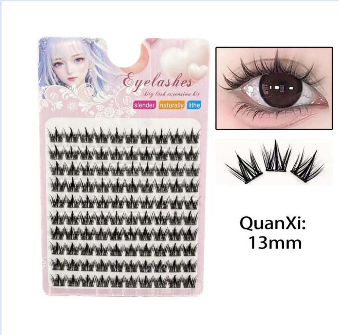 38% OFF New DIY Lash Comic Style Reusable Single D-Shaped Curled False Eyelashes