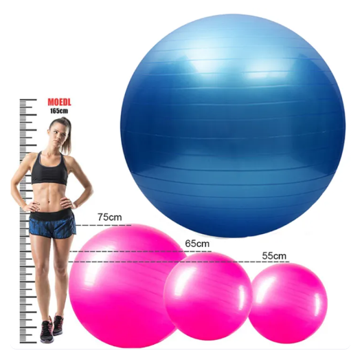 56% OFF PCV YOGA Ball For Workout 75cm/65cm/55cm 2MM Thicken Anti Burst Exercise Aerobic Fitness Stability Balance Pilates Large