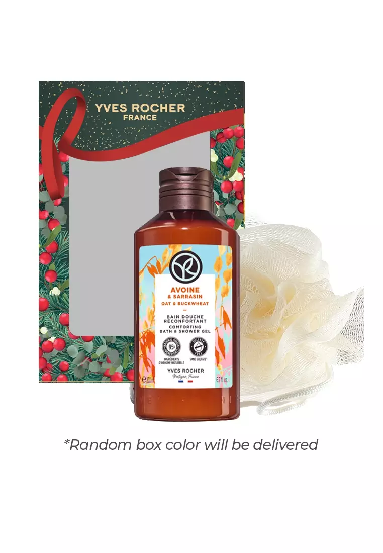 62% OFF Oat & Buckwheat Shower Gel 200ml Gift Set with FREE Bath Mesh
