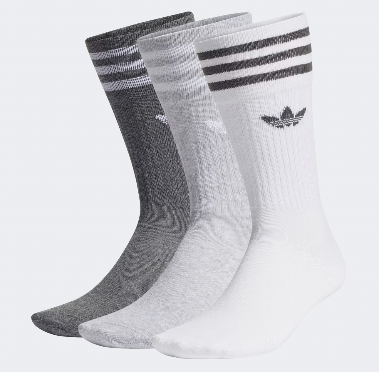 40% OFF ADIDAS SOLID CREW SOCKS 3 PAIRS