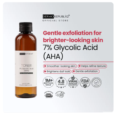 29% OFF Dermorepubliq 7% Glycolic Acid (AHA) Skin Renewing Toner