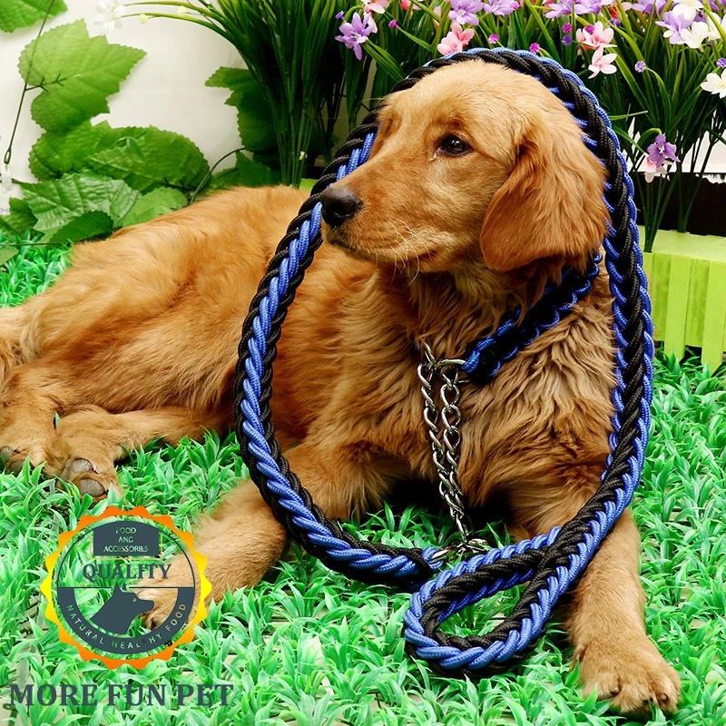 50% OFF big dog collar with leash Rope Pet dog leash for big dogs dog strap training leash dog harness