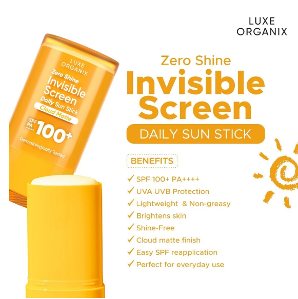SULIT DEAL LUXE ORGANIX Zero Shine Invisible Screen Daily Sun Stick SPF 100 17g