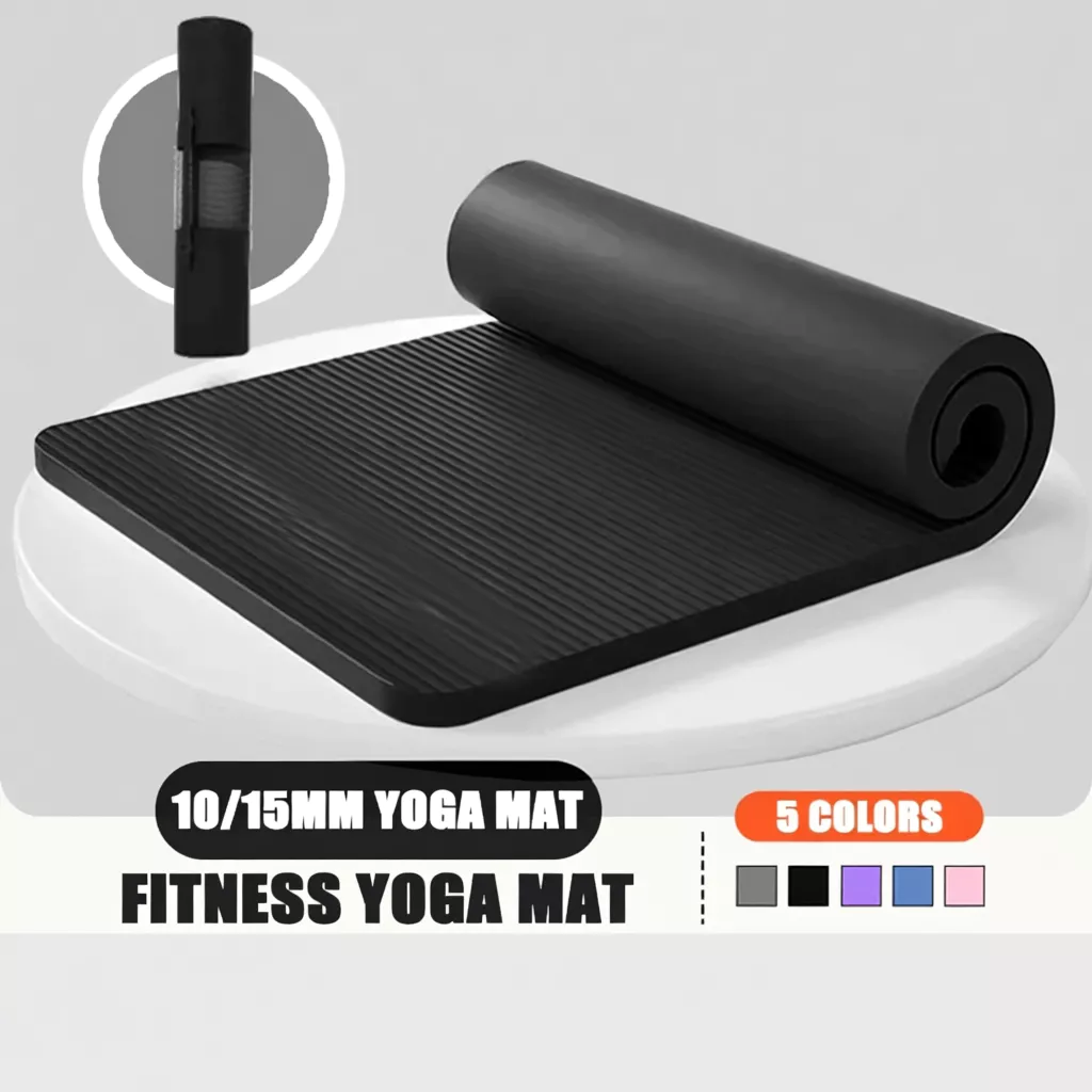 63% OFF Yoga Mat For Workout NBR Gym Mat 10/15MM Thick Non Slip Suitable For Pilates/Exercise