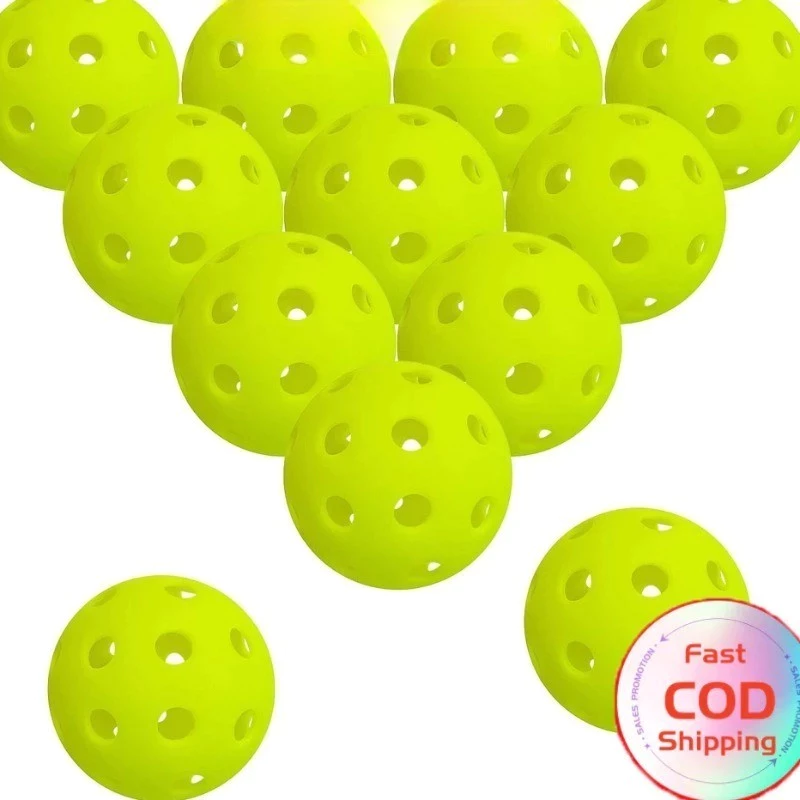 55% OFF 12PCS Pickleball Balls 12 Packs 40 Holes Outdoor Pickleball Balls for Outdoor Courts