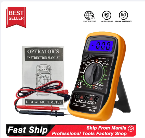 50% OFF Digital Multimeter Multi Tester XL830L/DT830D Manual-Ranging Multi Tester Test Volt Amp Ohm Meter With Diode & HFE Test