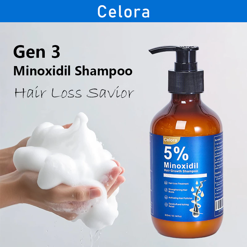 50% OFF Celora Minoxidil Hair Growth Shampoo for Hair Loss with Hair Treatment 300ml