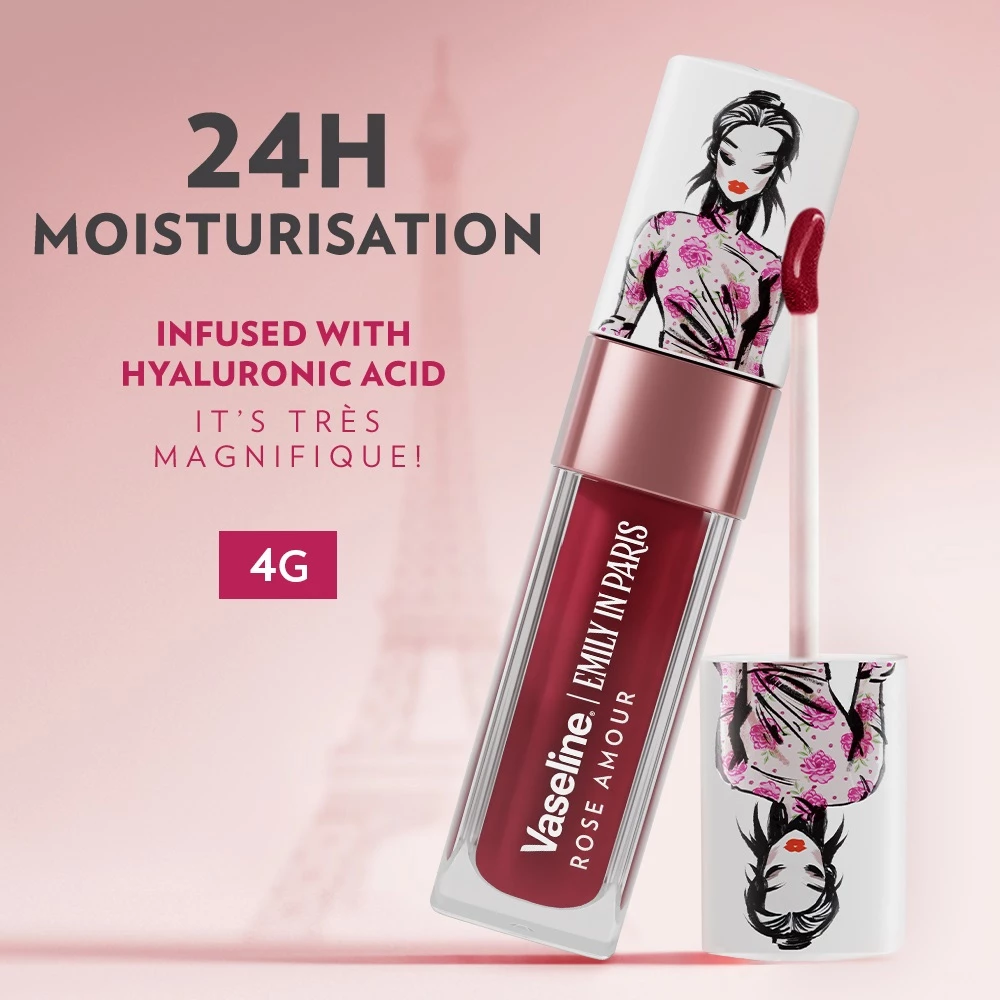 39% OFF Vaseline Lip Oil Emily in Paris Rose Amour 4g