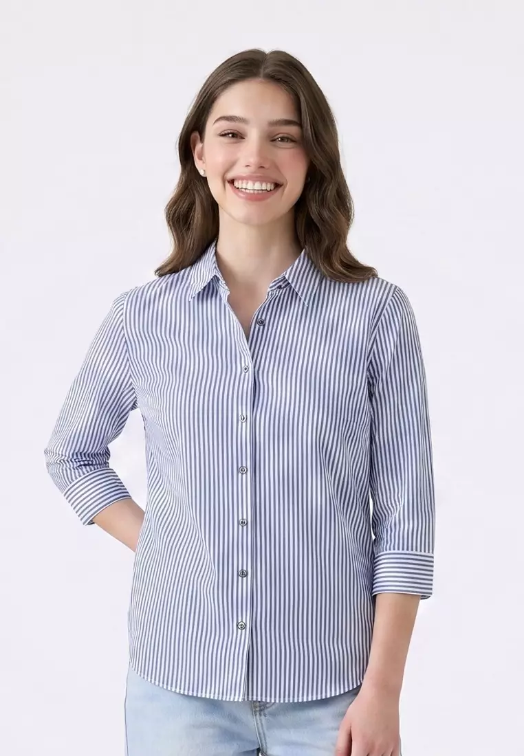 59% OFF Woven Printed Rayon 3/4 Sleeves Blouse
