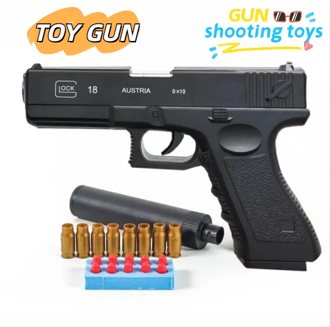 73% OFF Soft Bullet Toy Manual Lunch Gun Children Outdoor Shooting Toy Birthday Gift For Boys