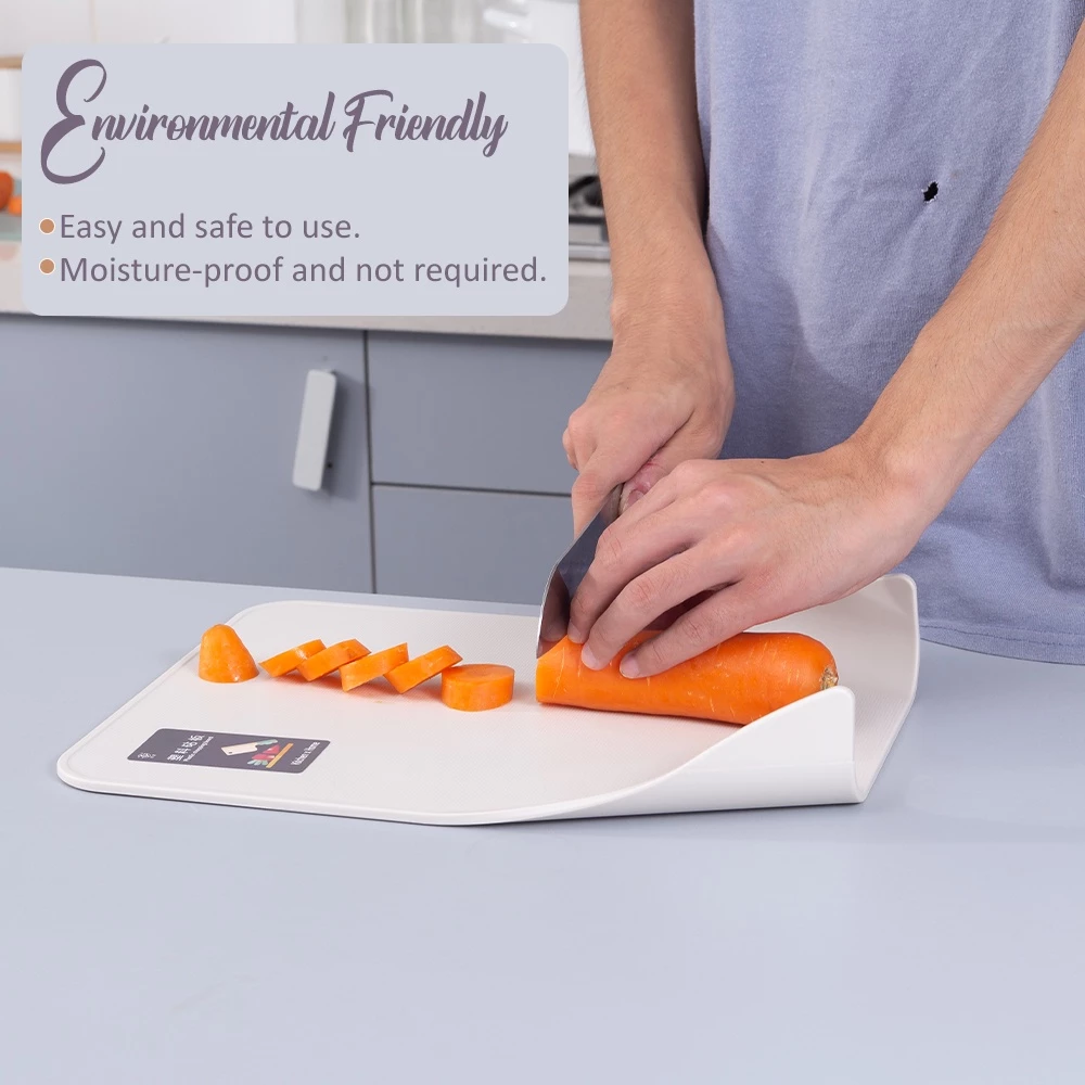 58% OFF LOCAUPIN 3in1 Set Nesting White Chopping Board with Curve Edge Kitchen Tool Cutting Food Ingredients