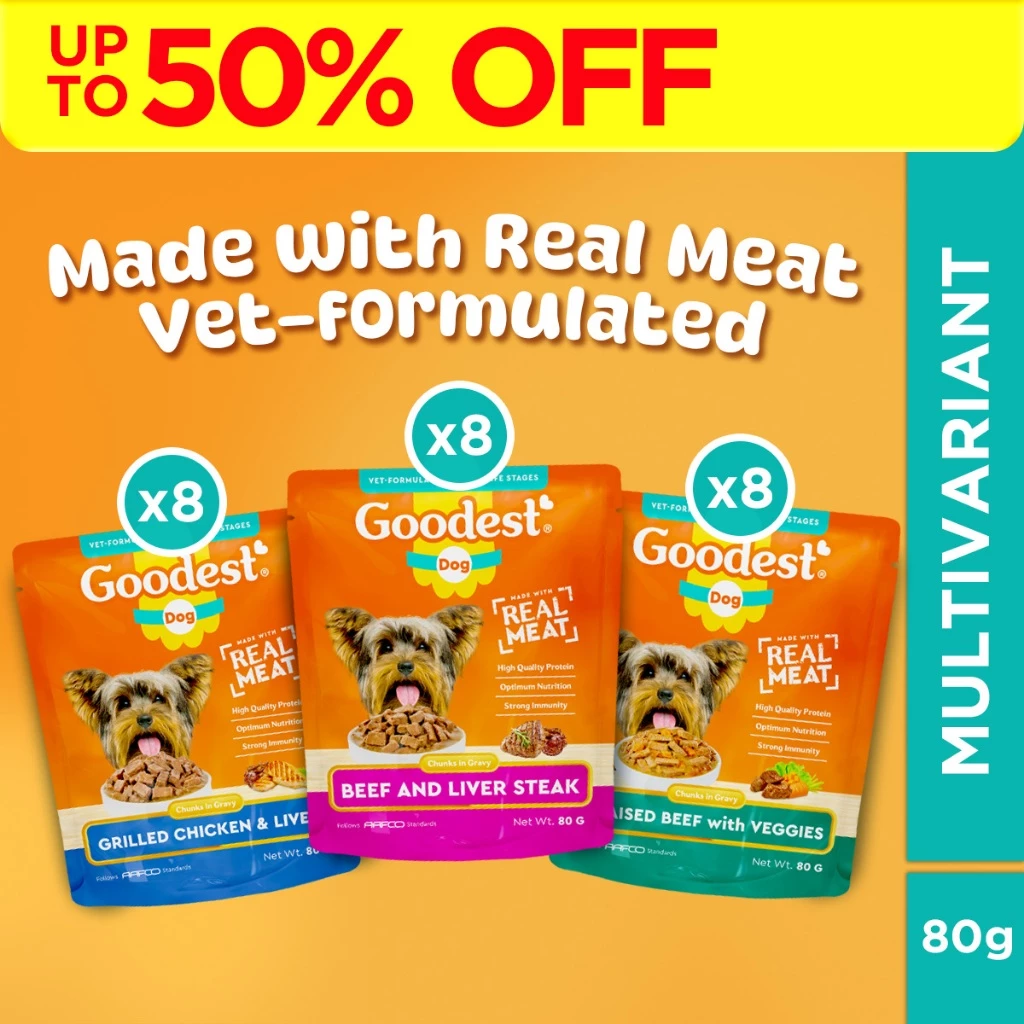 16% OFF Goodest Dog Wet 80g Pack of 24 (Beef and Liver, Grilled Chicken and Liver, Braised Beef w/ Veggies)