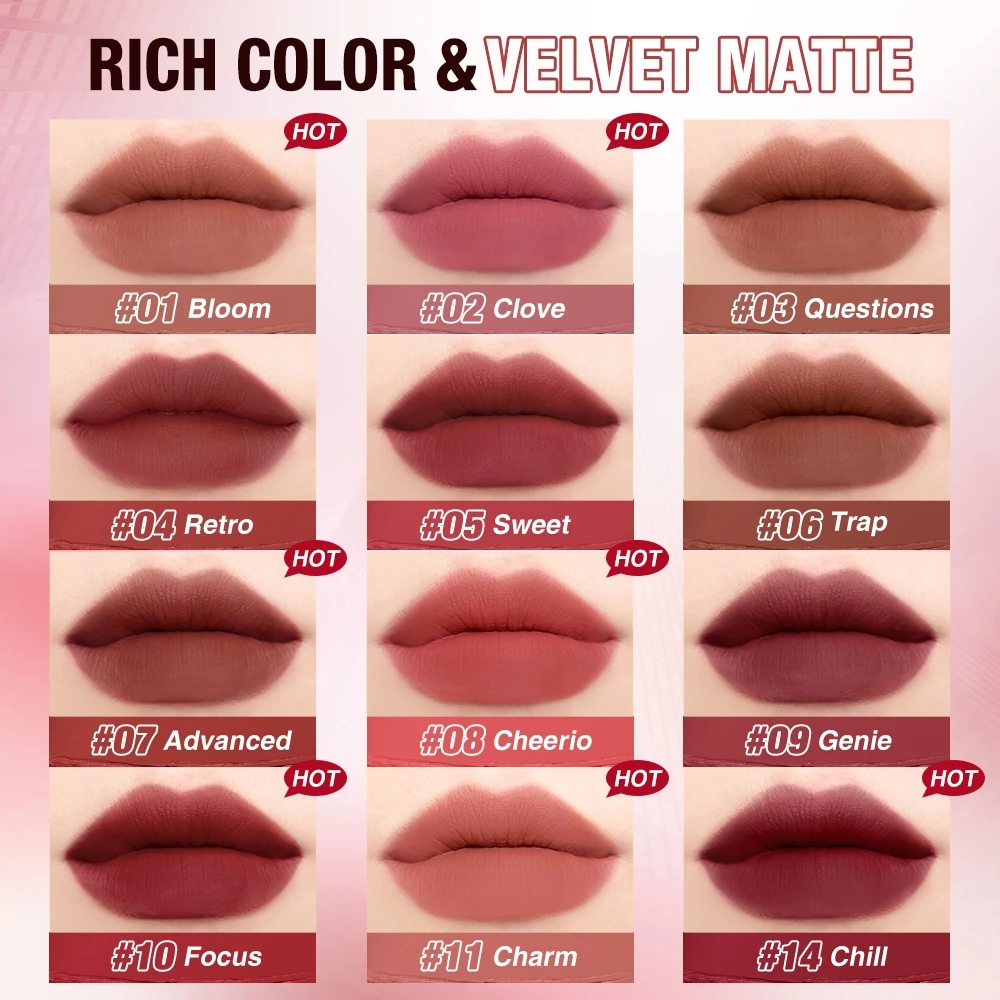 76% OFF O.TWO.O Velvet Matte Liptint Lip & Cheek Mud Dual-use Lip Clay High Pigmented Long Lasting Not Dry