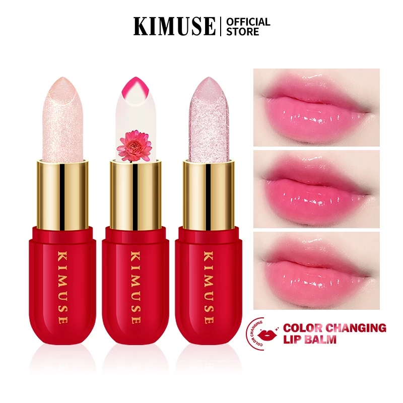 48% OFF KIMUSE Color Changing Lip Balm Long-Lasting Waterproof Moisturizing Lip Tint Lipstick Makeup 3 Colors