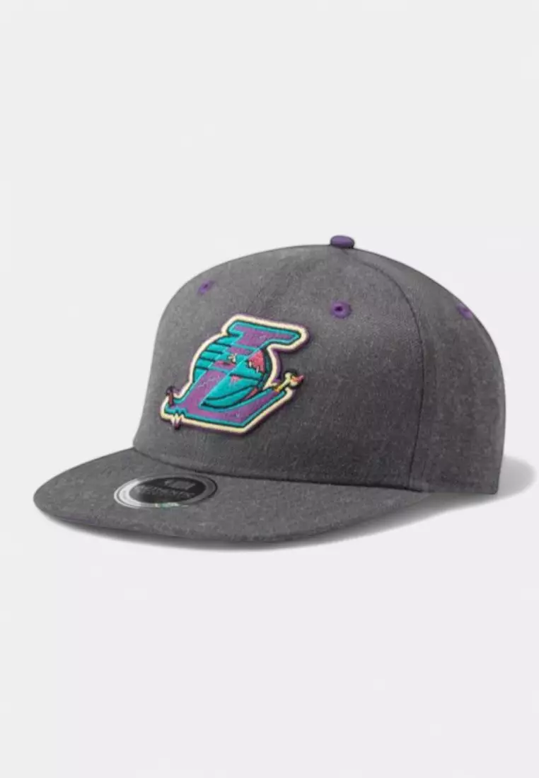 50% OFF Los Angeles Lakers Adjustable Snapback Cap Flat Brim for Kids Zombie Squad Collection